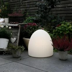 LED Kugelleuchte Shining Cage in Weiß 8W 800lm E27 IP44