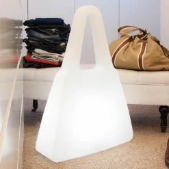 LED Stehleuchte Shining Bag in Weiß E27 IP44