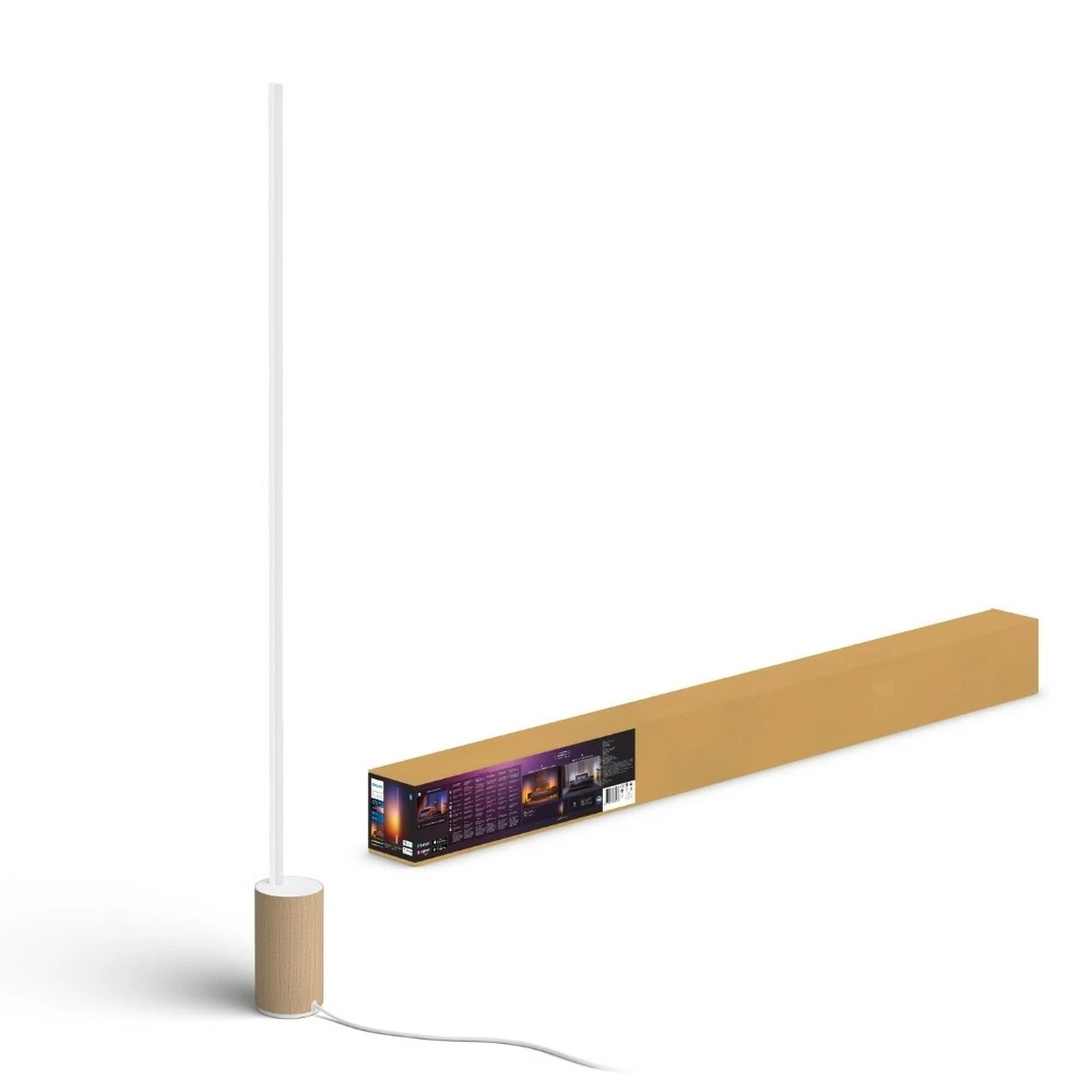 Philips Hue Bluetooth Gradient Stehleuchte Signe in Weiß und Braun 29W 2250lm 5 Philips Hue Bluetooth Gradient Stehleuchte Signe in Weiß und Braun 29W 2250lm – Bild 3