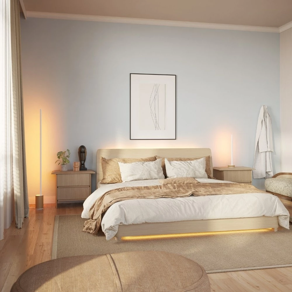 Philips Hue Bluetooth Gradient Stehleuchte Signe in Weiß und Braun 29W 2250lm 10 Philips Hue Bluetooth Gradient Stehleuchte Signe in Weiß und Braun 29W 2250lm – Bild 8