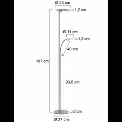 LED Stehleuchte Turound 40W 4000lm mit Lesearm -Stehleuchten Verkäufe 2022 a 553256 led stehleuchte turound in silber und silber 40w 4000lm mit lesearm19