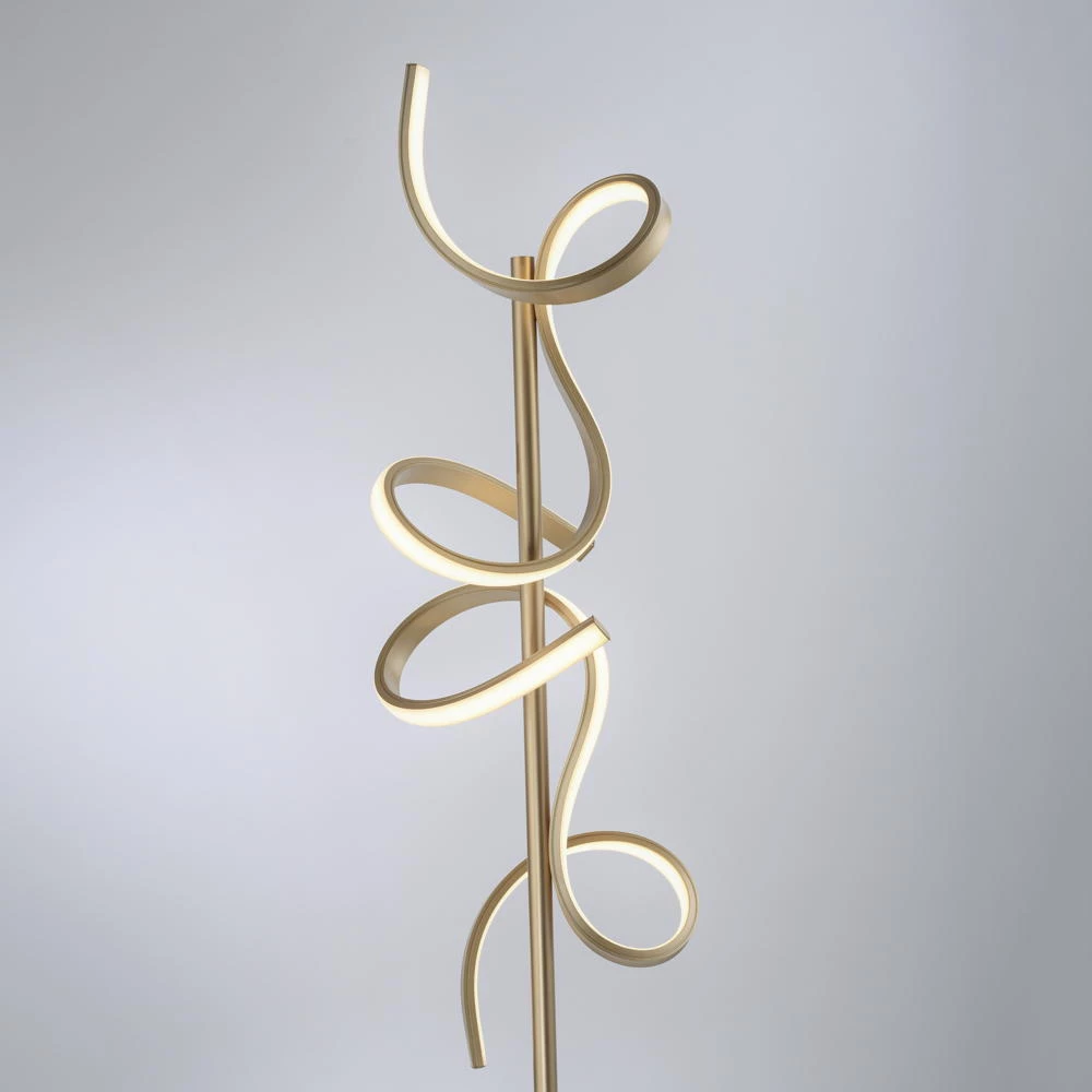 LED Stehleuchte Curls in Gold 2x 11W 2720lm 10 LED Stehleuchte Curls in Gold 2x 11W 2720lm – Bild 8