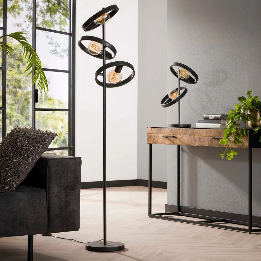 famlights | Stehleuchte Christopher in Schwarz E27 4 famlights | Stehleuchte Christopher in Schwarz E27 – Bild 3